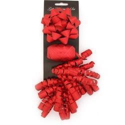 AussieSuperStore Party Essentials Matt Red Poly Gift Wrap Bow Set (in 8 colours) Poly Bow Gift Wrap Set Matt (in 8 colours) | Gift Wrapping Bow 9331468038085 VCPOLY03
